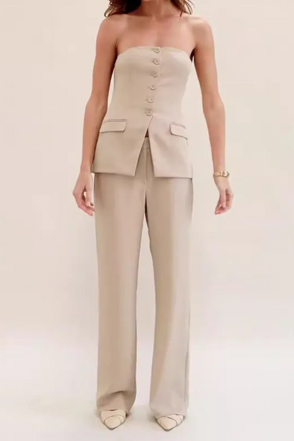 Elena | Women's Tube Top & Pants Set