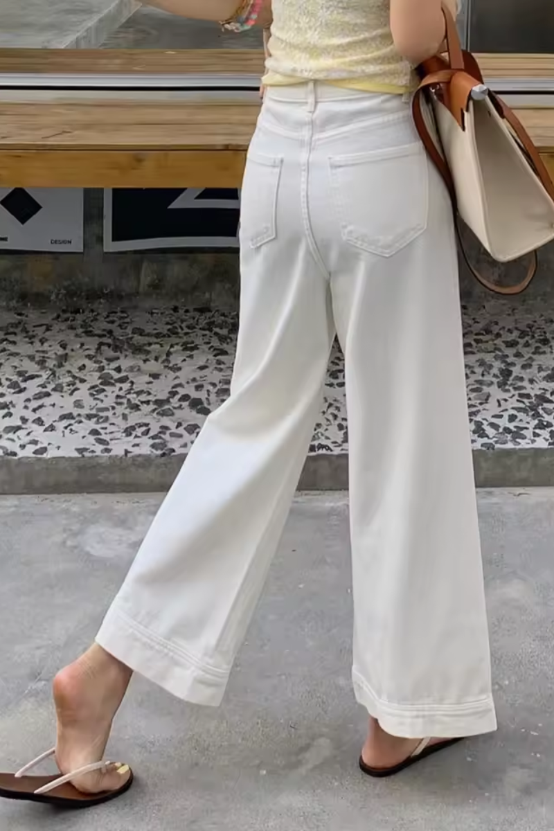Lea | Women's White High Waist Jeans