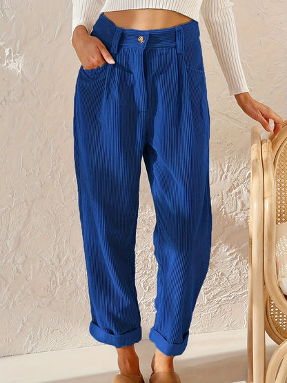 Women's straight-leg corduroy pants