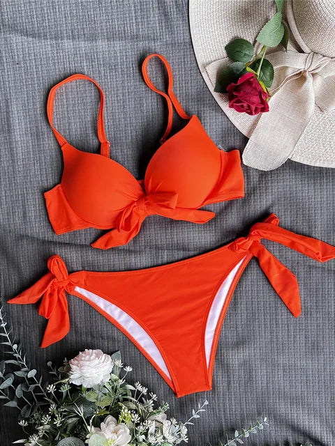 AquaLivv Push-up Bikini with Bow