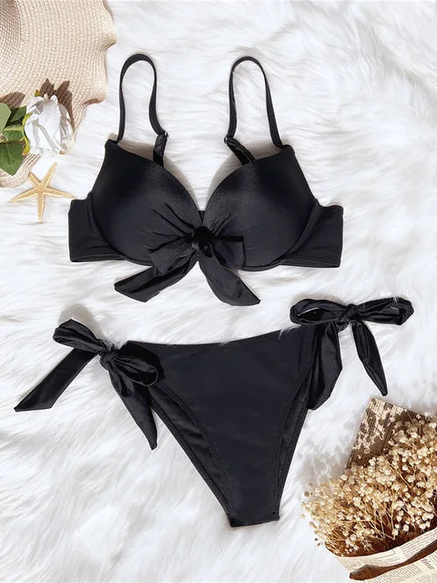 AquaLivv Push-up Bikini with Bow