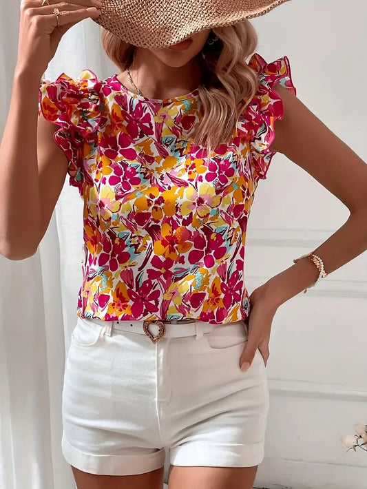 ByJules - Colorful Summer Blouse