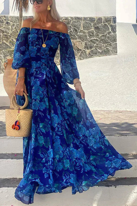 LP | Maxi off-the-shoulder dress with smocked back