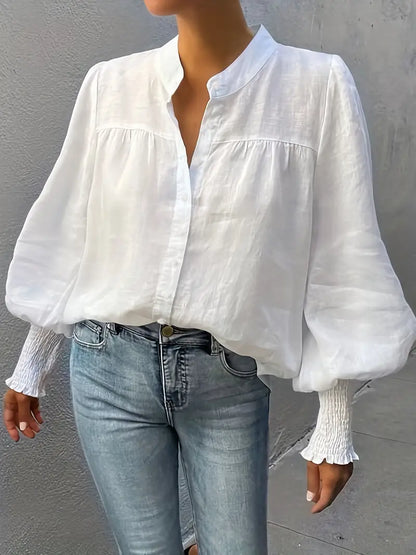 LP | Elegant blouse with lantern sleeves