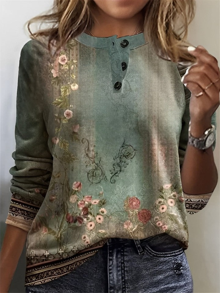 LP | Long-sleeved blouse with buttons