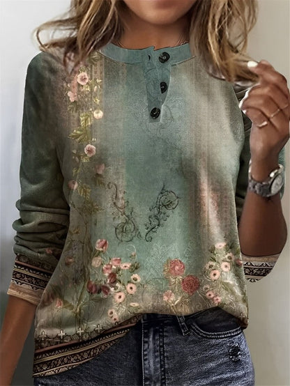 LP | Long-sleeved blouse with buttons
