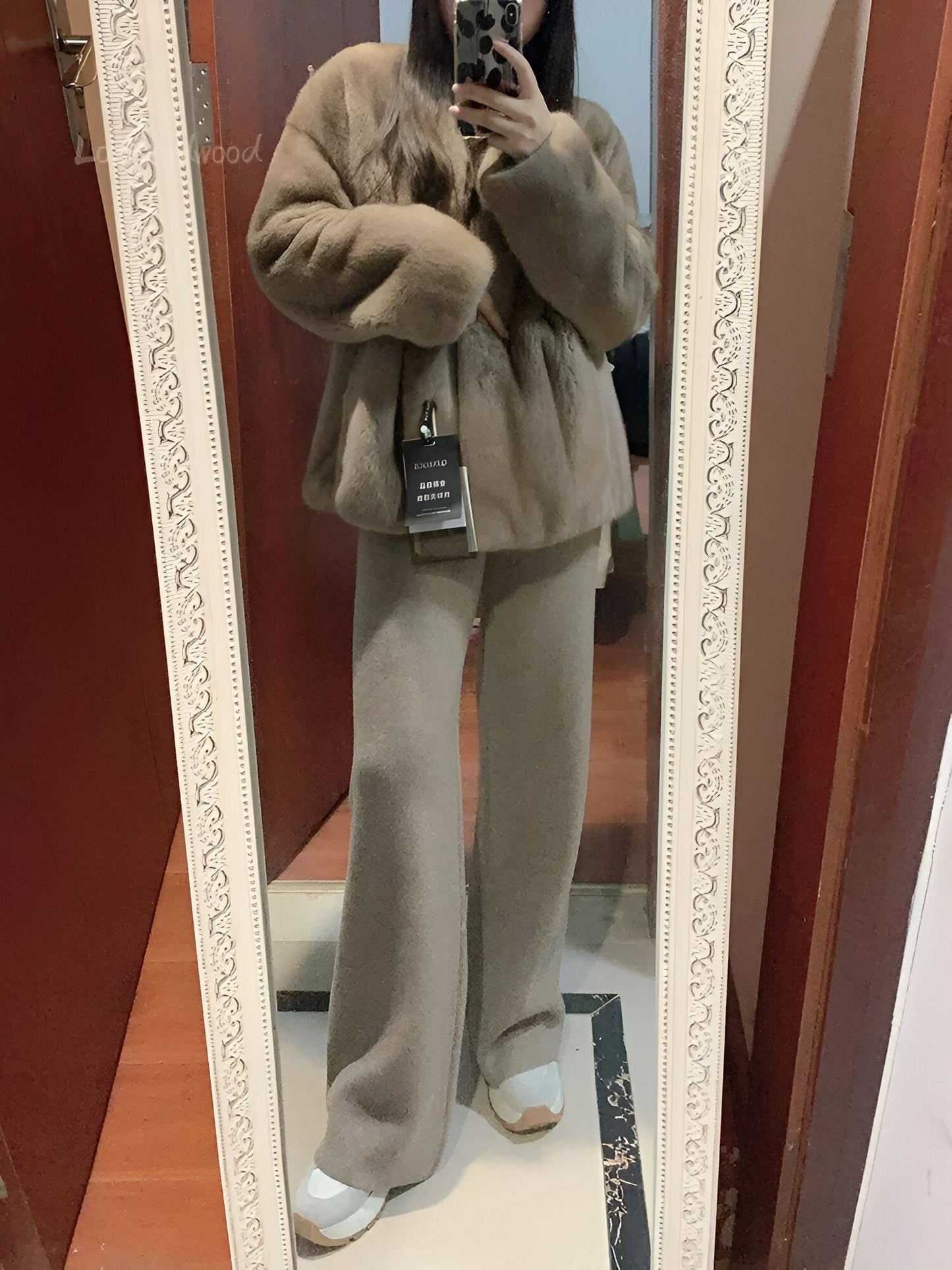 Malina | Comfortable knitted wool pants with wide legs