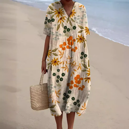 LP | Summer dress with floral pattern