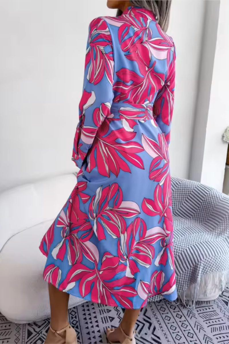 Women's Floral Print Shirt Dress