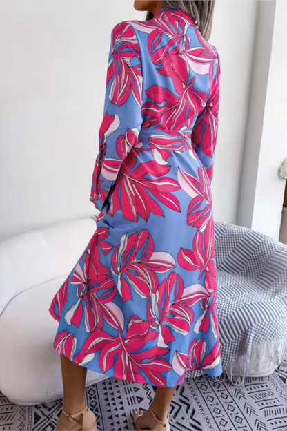 Women's Floral Print Shirt Dress
