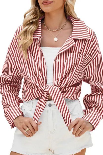 Sabrina | Women's Striped Button Shirt