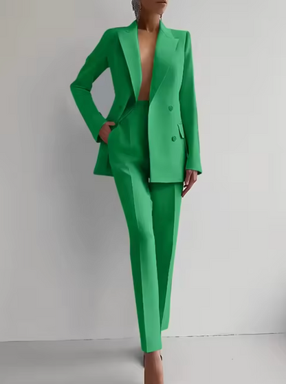 Mariza - Pleated blazer and pants set