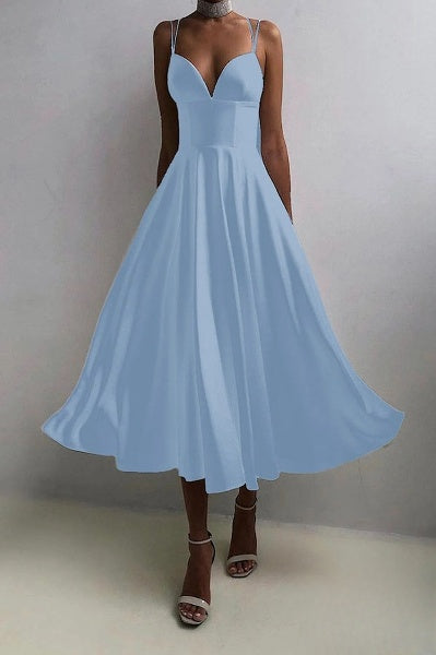 LP | Maxi dress with V-neck and no-frills back