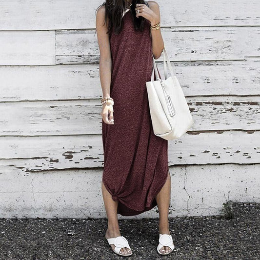 Long sleeveless skirt