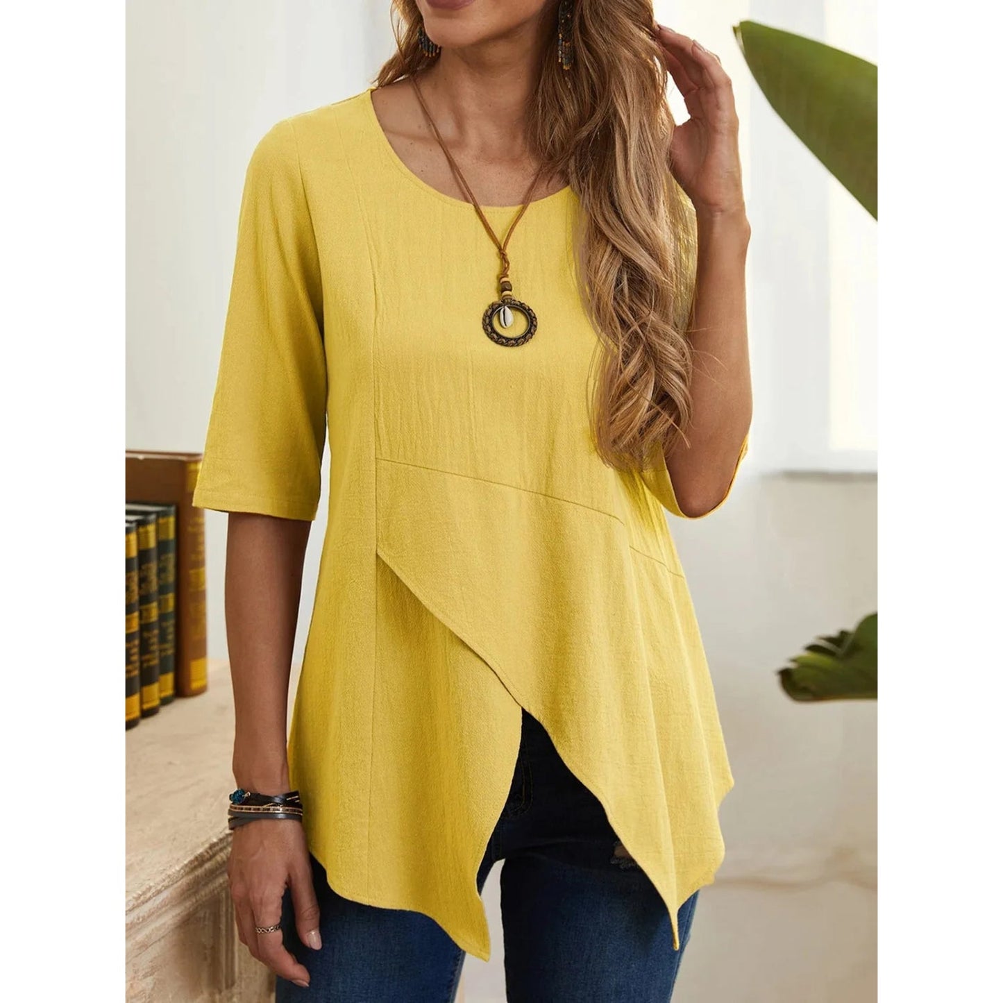 ByLina - Round-neck blouse