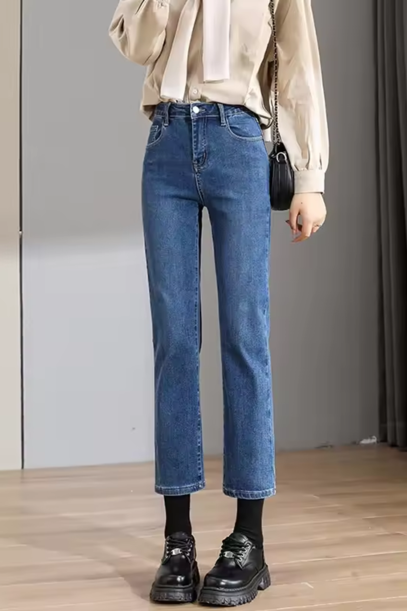 Jinny | Women's High Elastic Straight-Leg Jeans