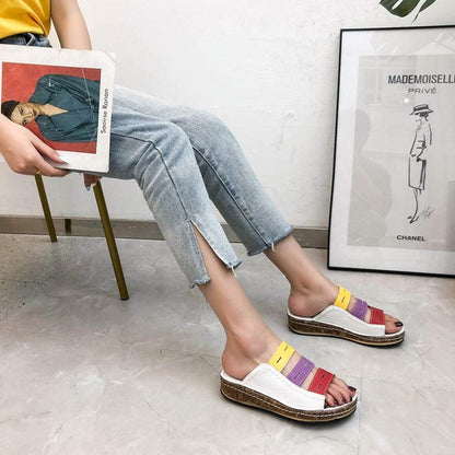 Sophia | Comfortable tricolor support sandals for women
