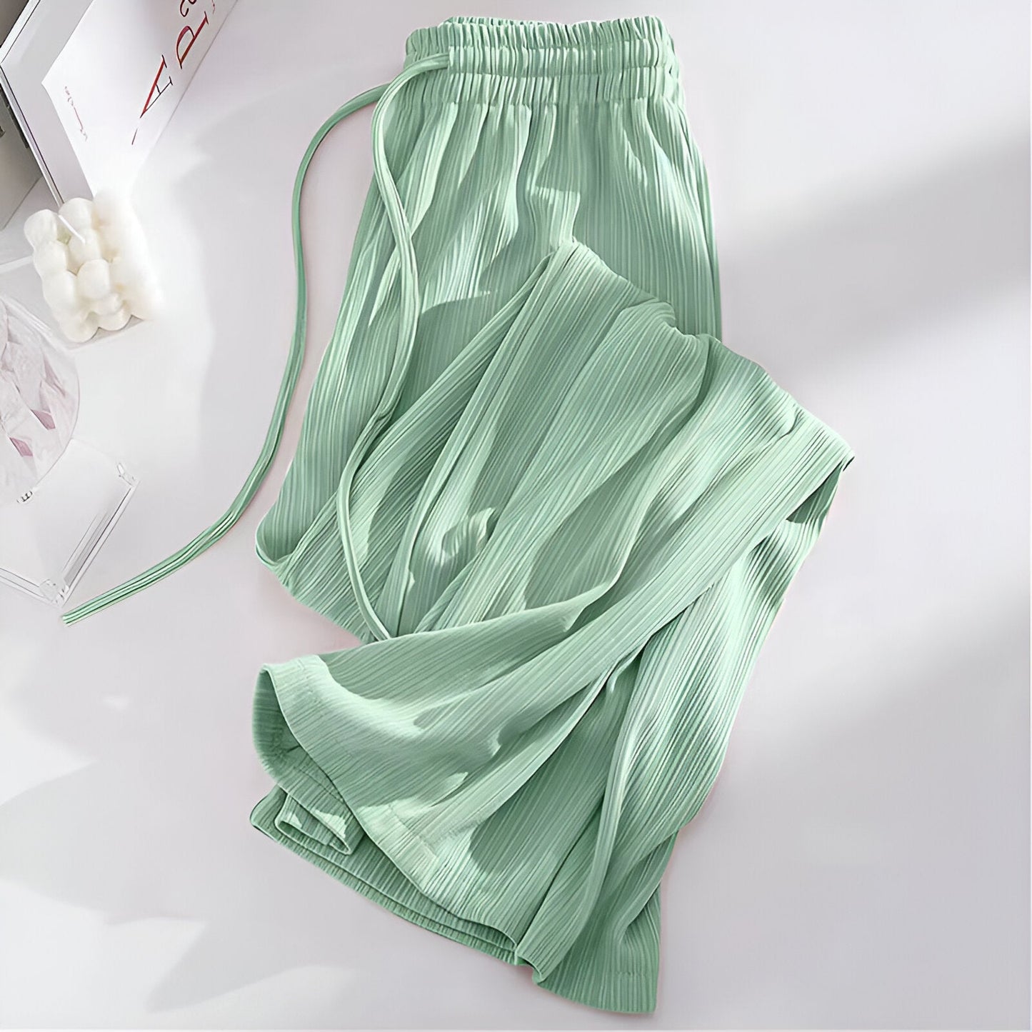 Chrysanthe | High-waisted wide-leg pants, cool and light