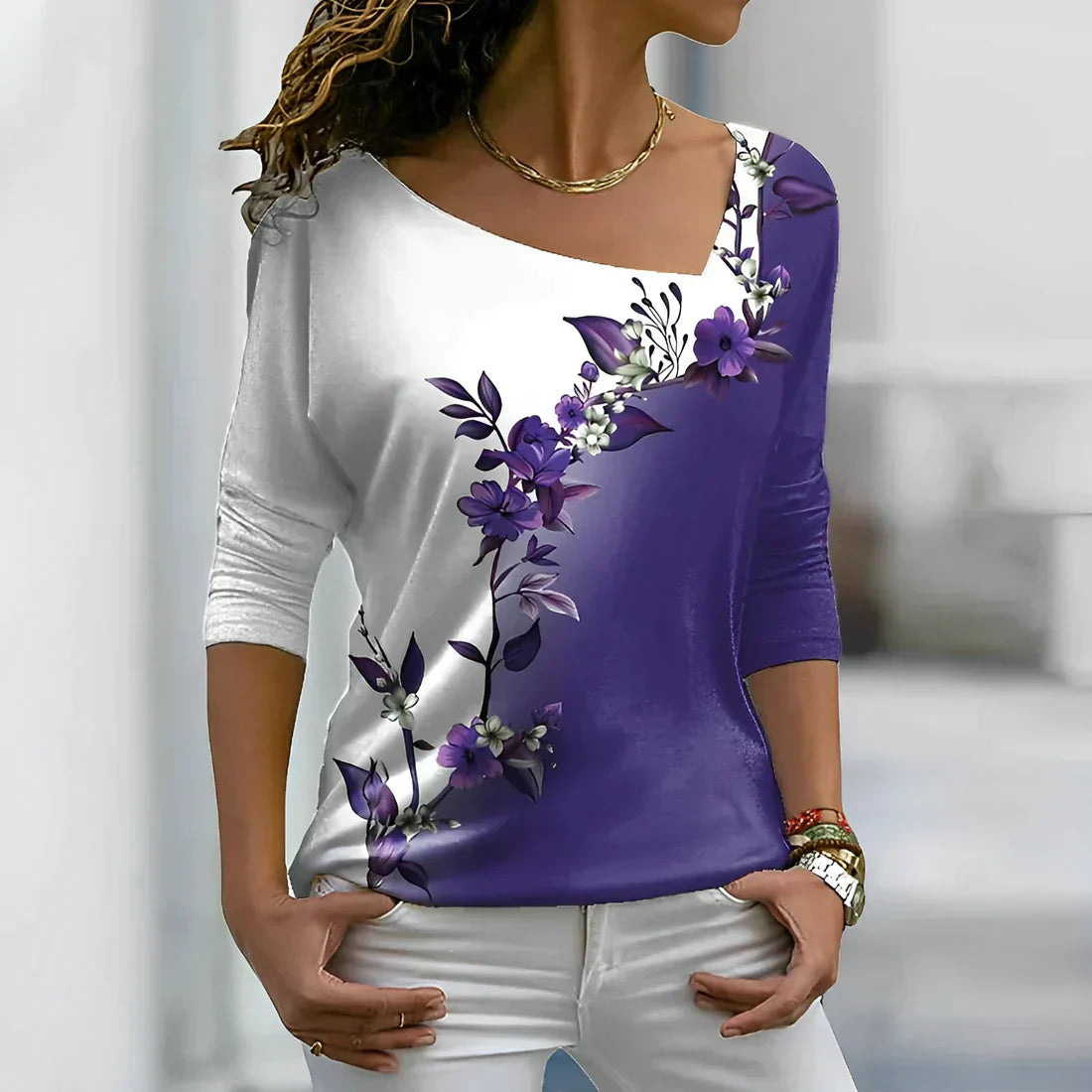 LP | Contrasting Floral Blouse