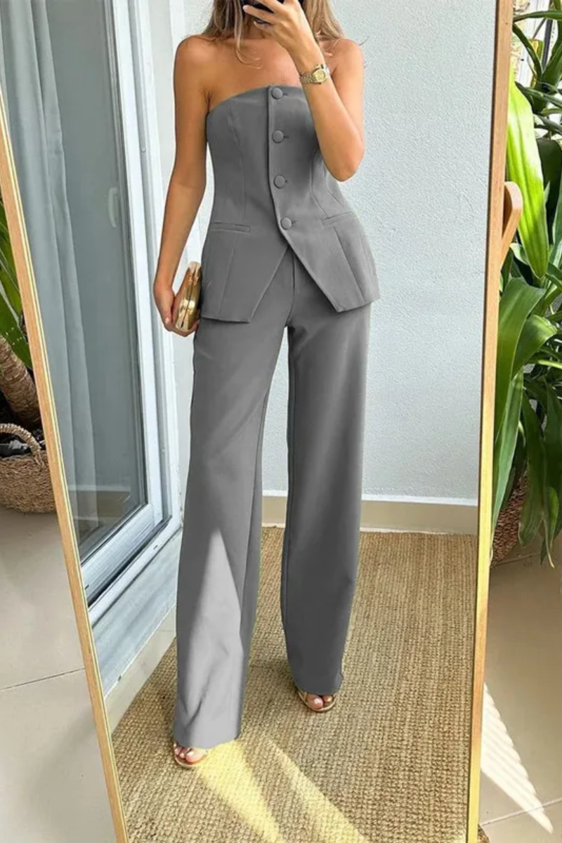 Elena | Women's Tube Top & Pants Set
