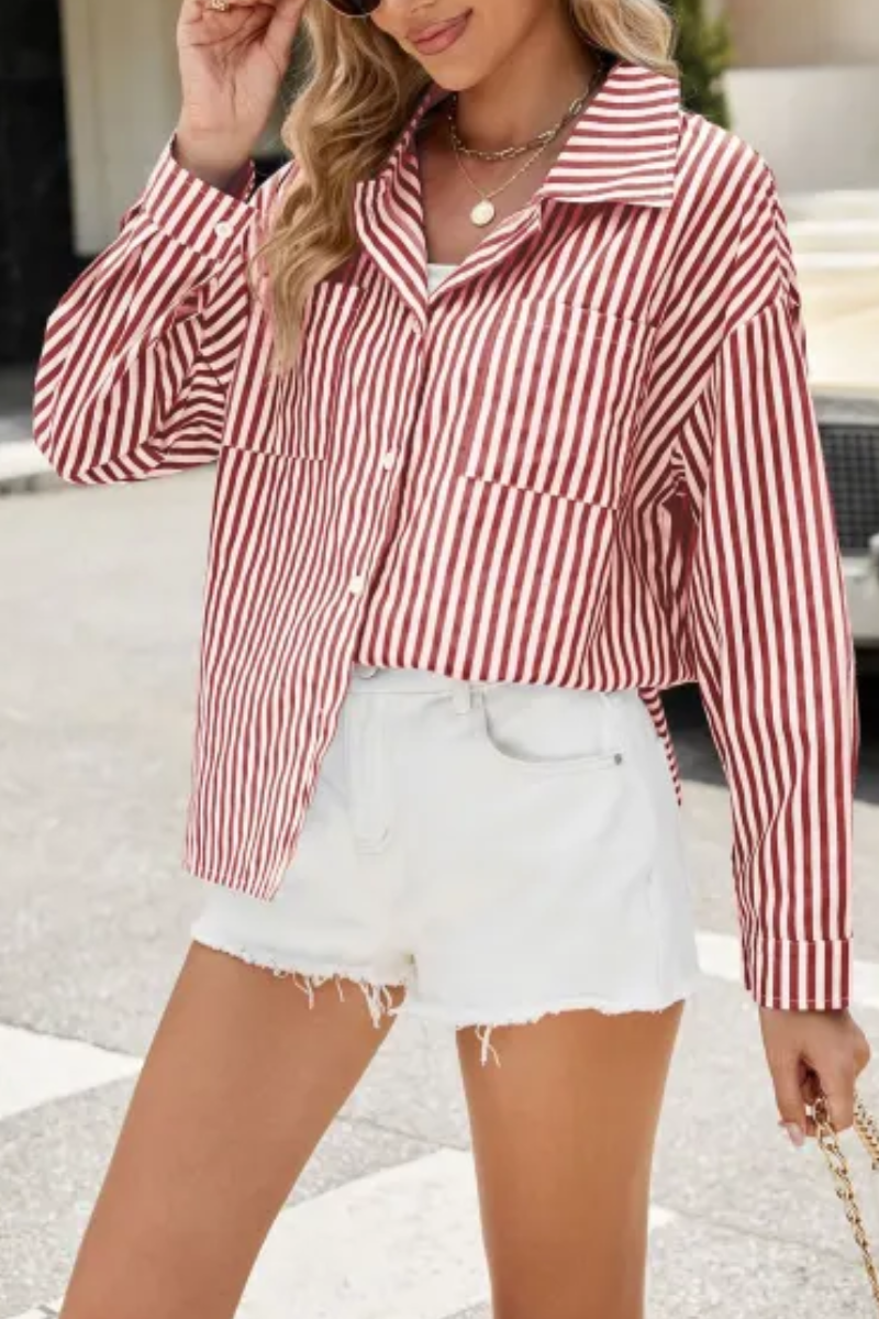 Sabrina | Women's Striped Button Shirt