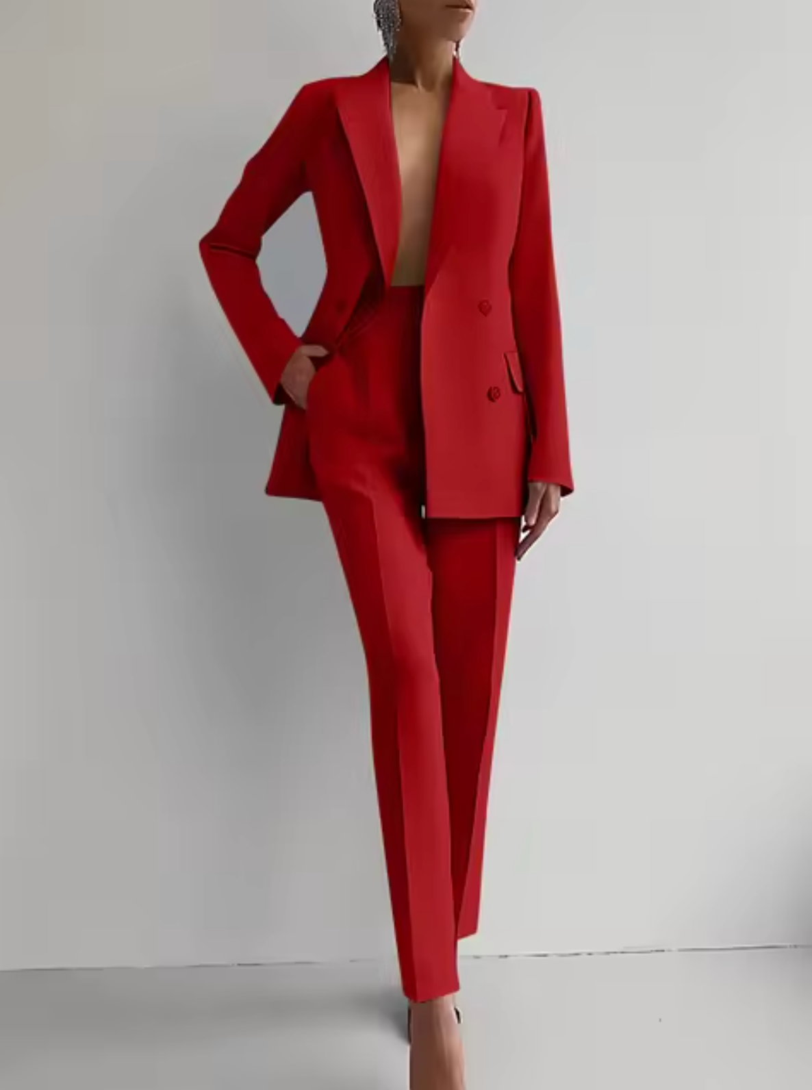 Mariza - Pleated blazer and pants set