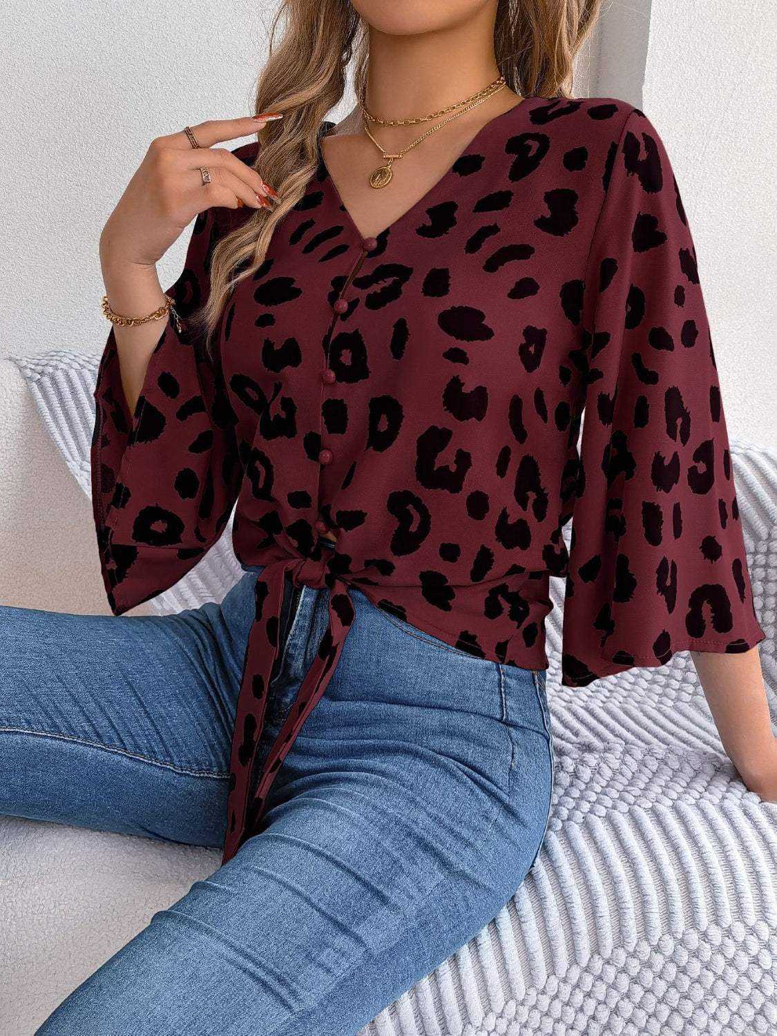 LP | Women's blouse with animal print