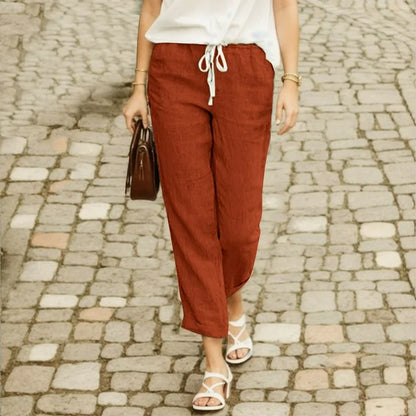 Ayleen - Cotton drawstring pants