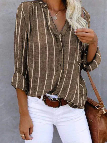 Ariel | Elegant striped blouse for women