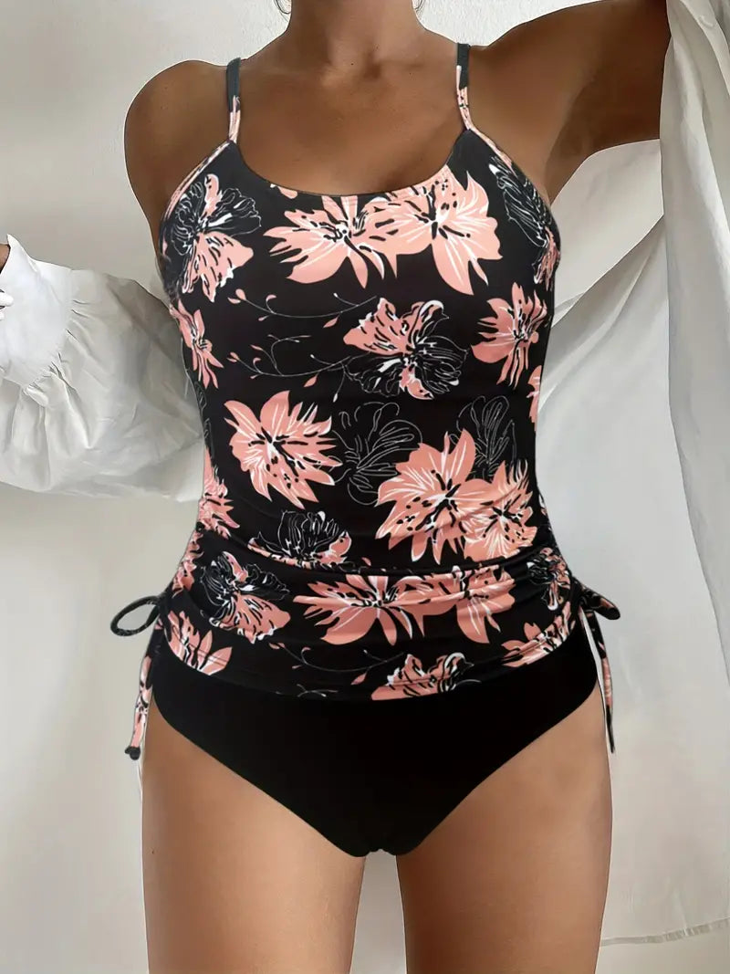 Stylish bikini with floral print