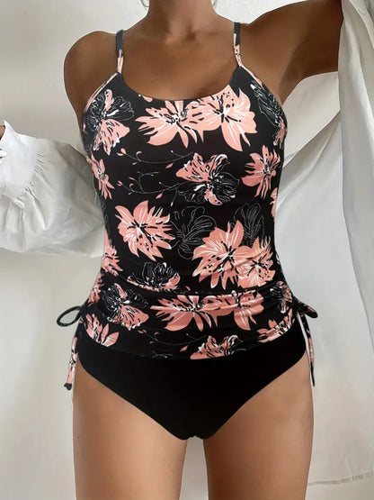 Stylish bikini with floral print