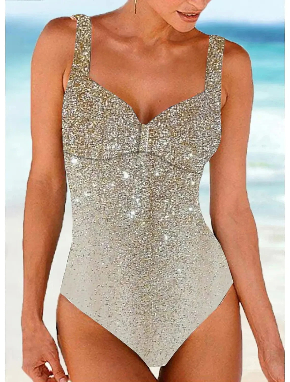 LolaBeach - Sequin print swimsuit