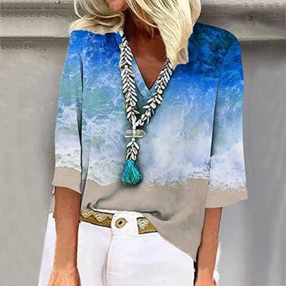 Brittley | Elegant multicolored blouse for women