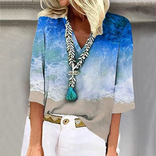 Brittley | Elegant multicolored blouse for women