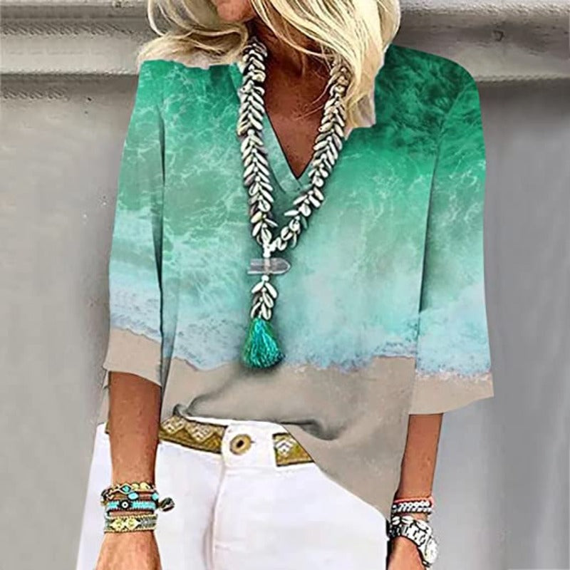 Brittley | Elegant multicolored blouse for women