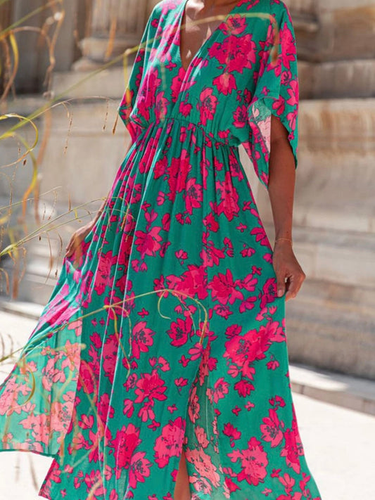 Sea green maxi dress