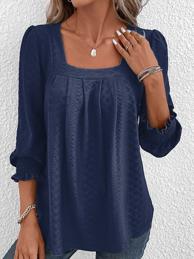 LP | Cotton blouse with square neckline