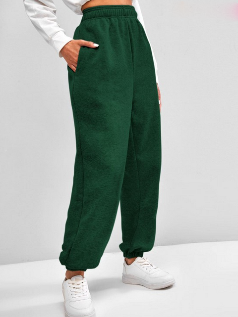 Comfortable sweatpants with high waistband for ladies
