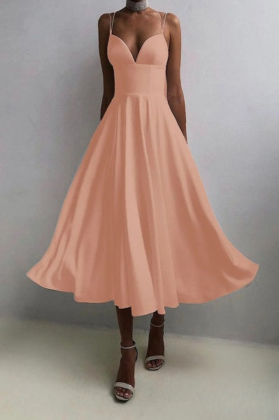 LP | Maxi dress with V-neck and no-frills back
