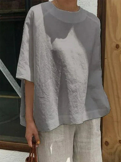LP | Comfortable top at wide crew neck