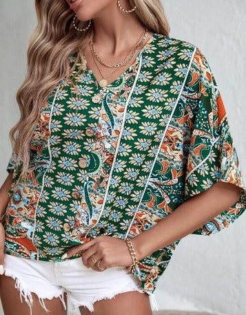 Joy | Flower blouse Boho Chic Trendy Summer Style