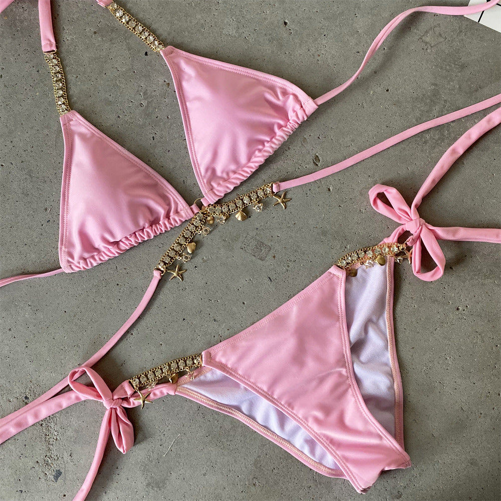 AquaLivv Bikini with Beach Details
