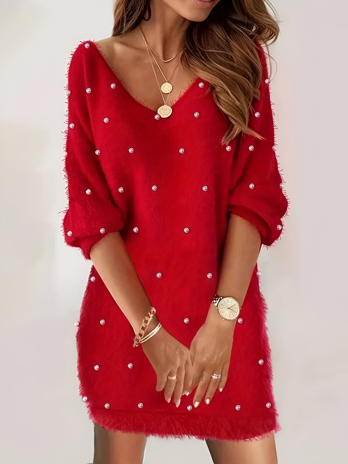 LP | Elegant V-neck blouse dress