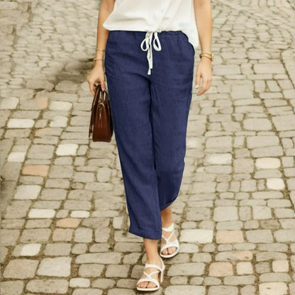 Ayleen - Cotton drawstring pants