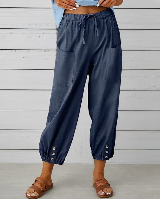 MAYA - High-waisted wide-leg pants