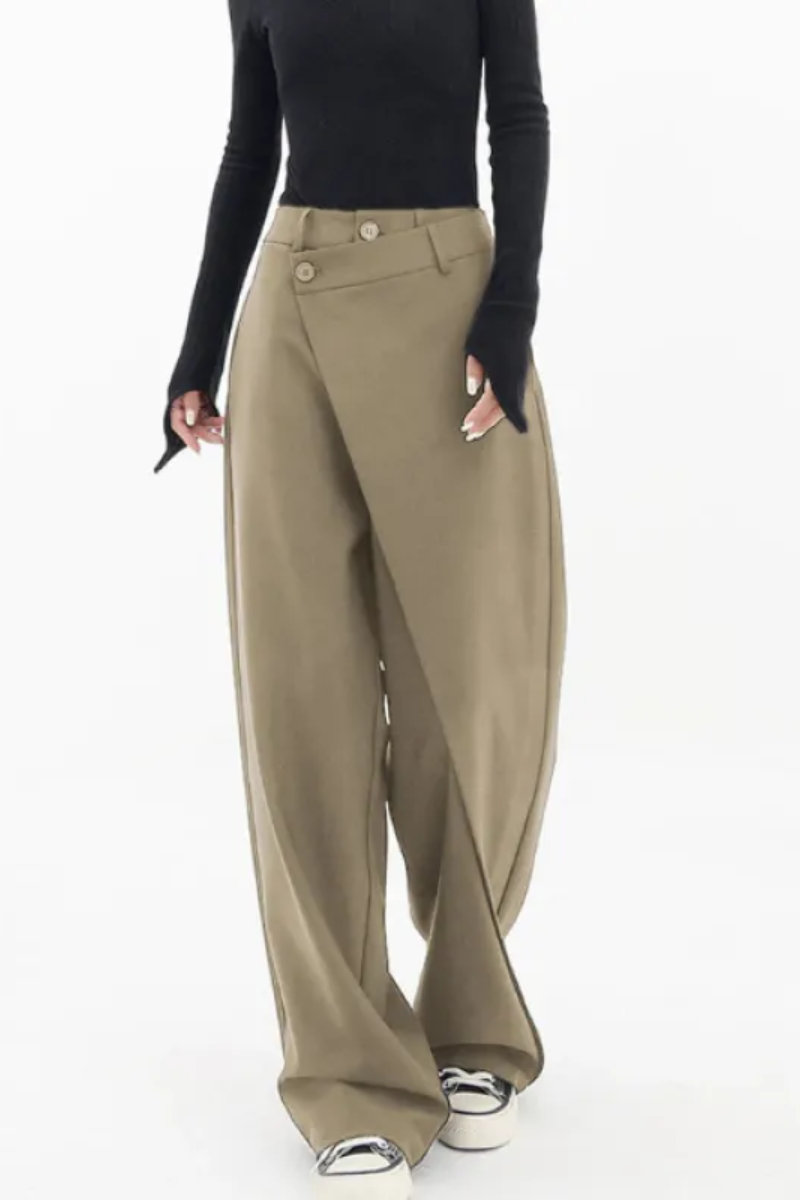 Irregular wide-leg pants for ladies