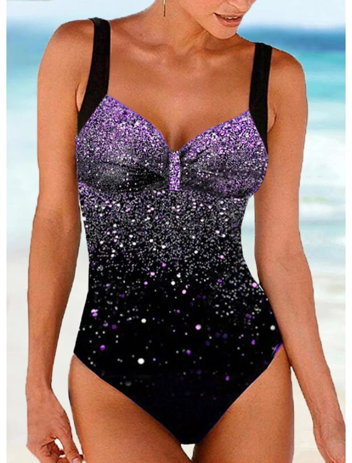 LolaBeach - Sequin print swimsuit