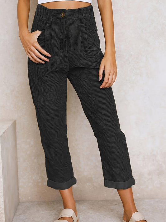 Women's straight-leg corduroy pants