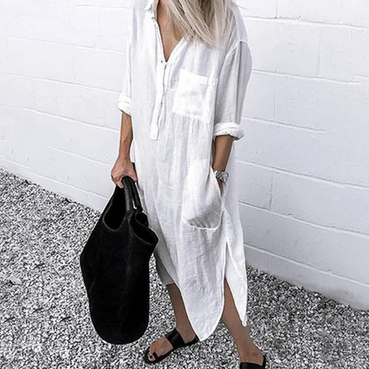 LP | half-length cotton and linen blouse dress