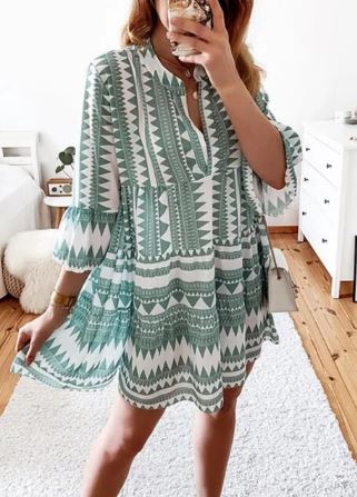 LP | Juliene - Half-length dress with flared sleeves